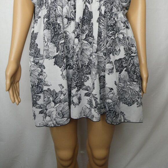 Torrid Black Silver Floral One Shoulder Tunic Top - Picture 6 of 12